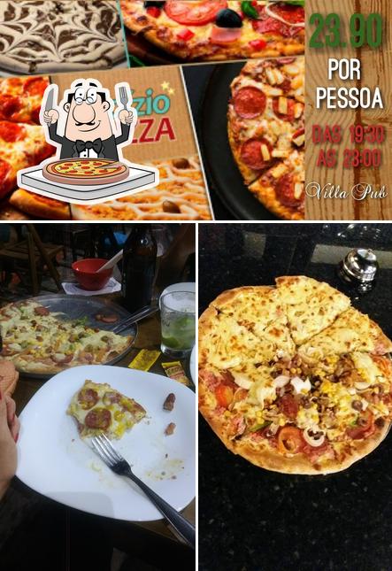 Consiga pizza no Villa Pub