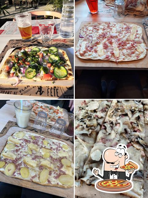 A Flam's Thonon-les-Bains, vous pouvez prendre des pizzas