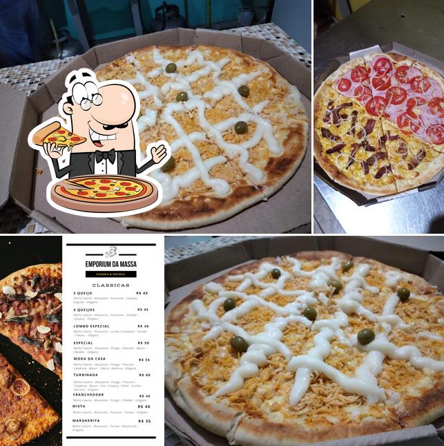 Escolha pizza no BRASA PIZZA & BEER