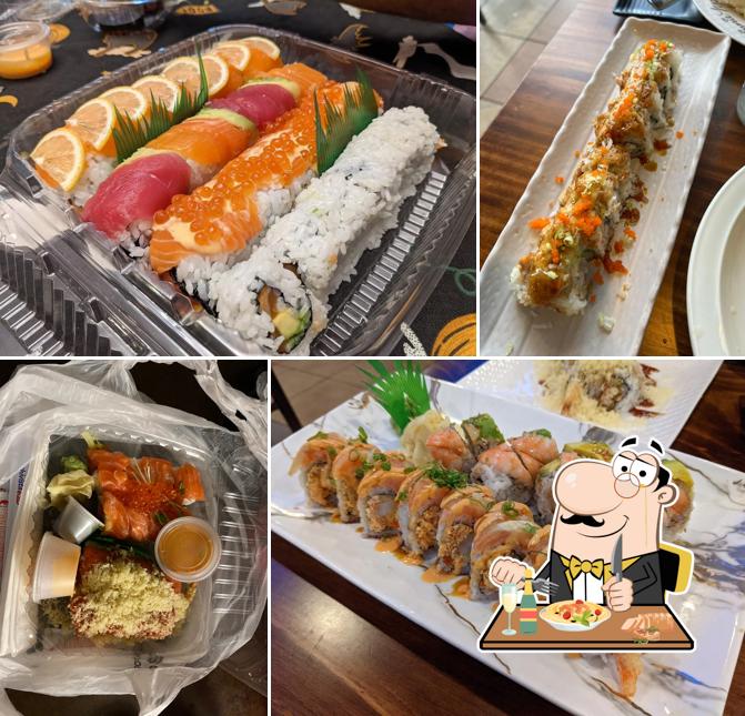Food at Sky sushi