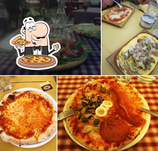 Prenez des pizzas à Antica Trattoria Del Falcone