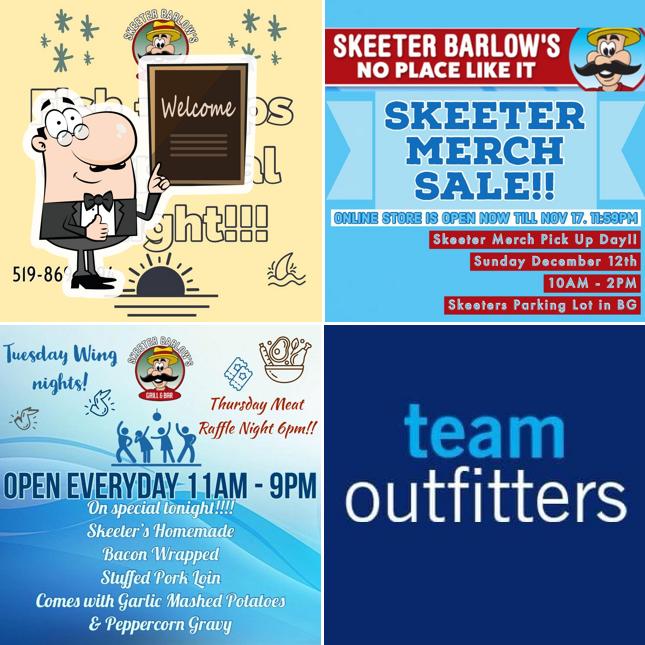 Skeeter Barlow's Grill & Bar in Sarnia Restaurant menu and reviews