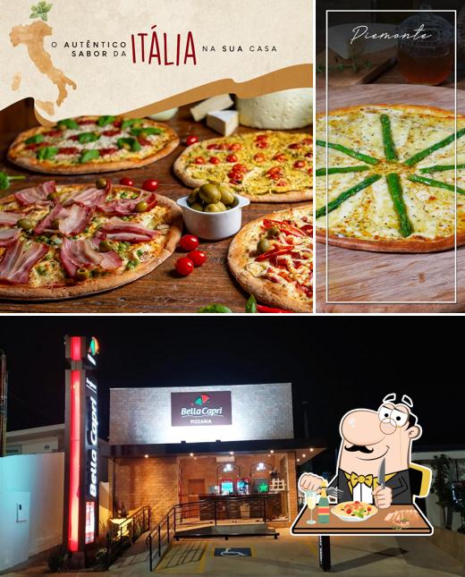 Dê uma olhada a imagem apresentando comida e exterior no Bella Capri Pizzaria - Presidente Prudente