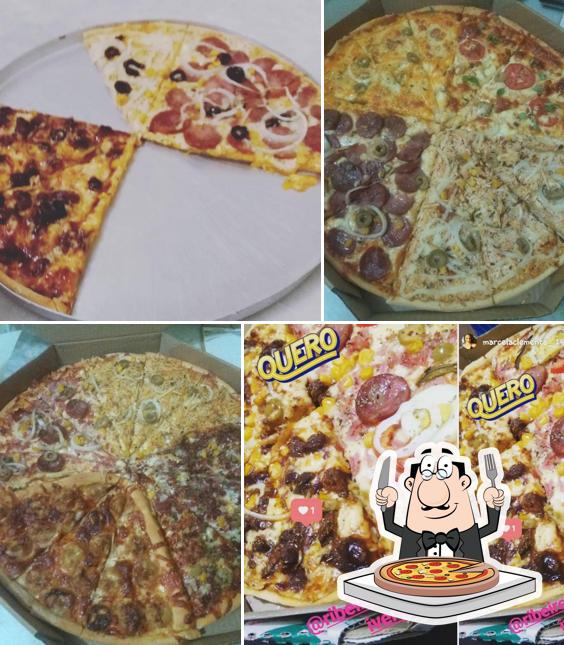 Escolha diferentes tipos de pizza