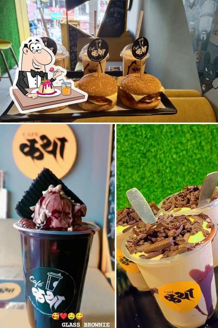The cafe katha offers a number of desserts