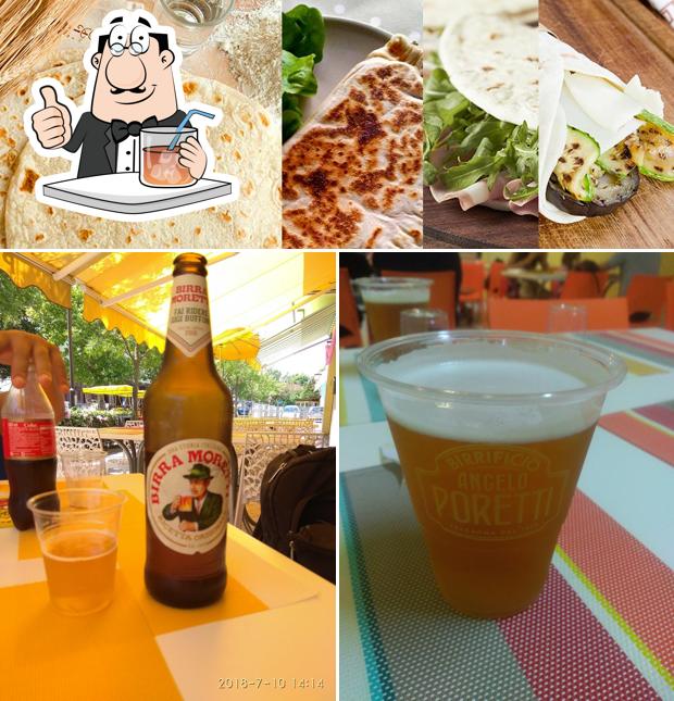 Take a look at the image depicting drink and food at Piadineria da Gilly