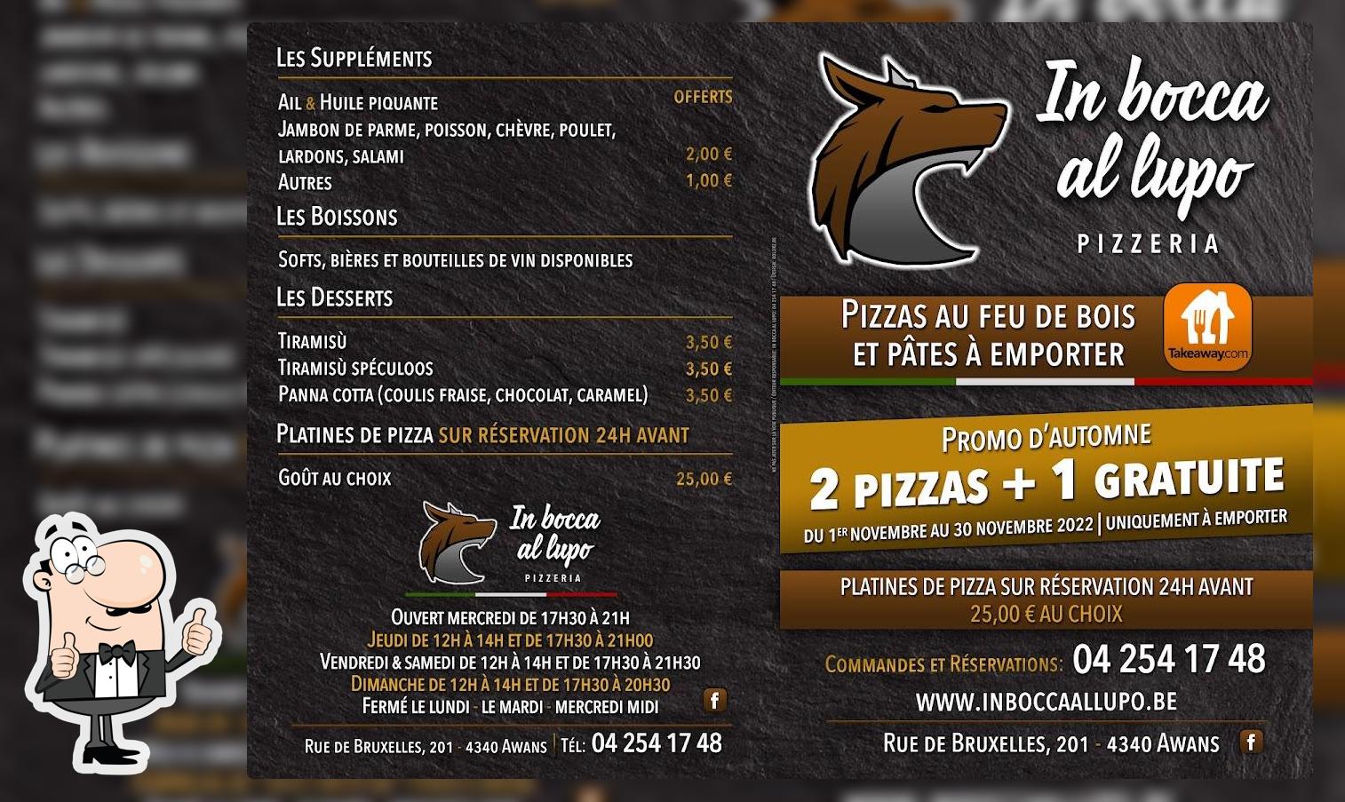 Pizzeria In Bocca al Lupo, Awans Critiques de restaurant
