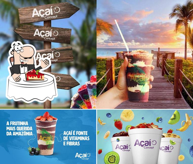 Açaí Concept Chácara Brasil oferece uma escolha de sobremesas