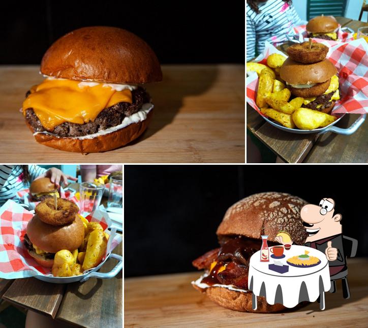 Delicie-se com um hambúrguer no Fogo Comedoria