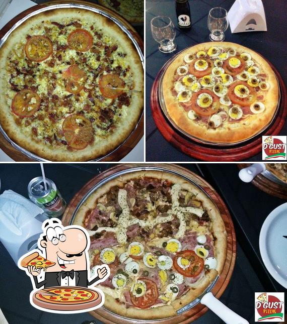 Escolha pizza no Restaurante D'Gust