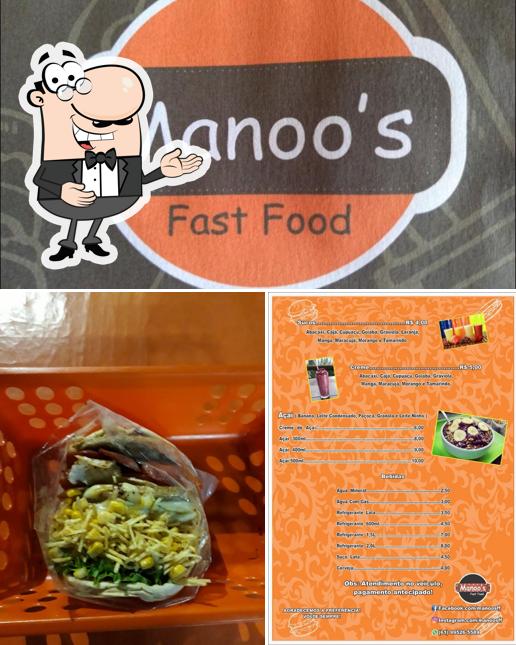 See this picture of Manoo's Fast Food