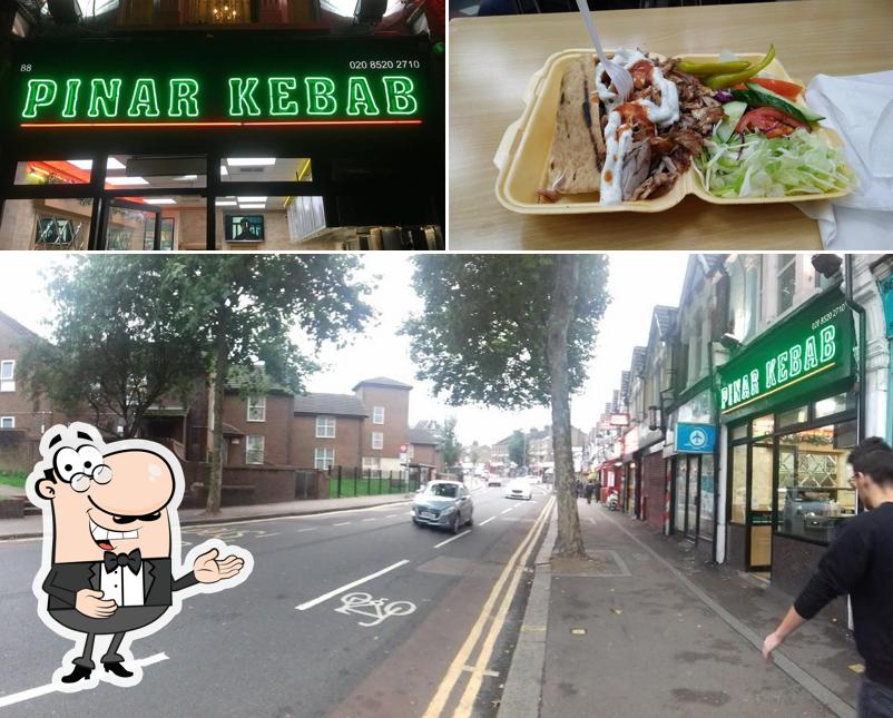 Comida rápida Pinar Kebab, Londres, 88 Hoe St Carta del restaurante y