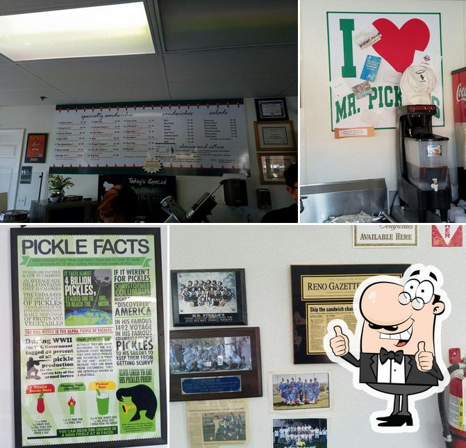 Look at this image of Mr. Pickle's Sandwich Shop