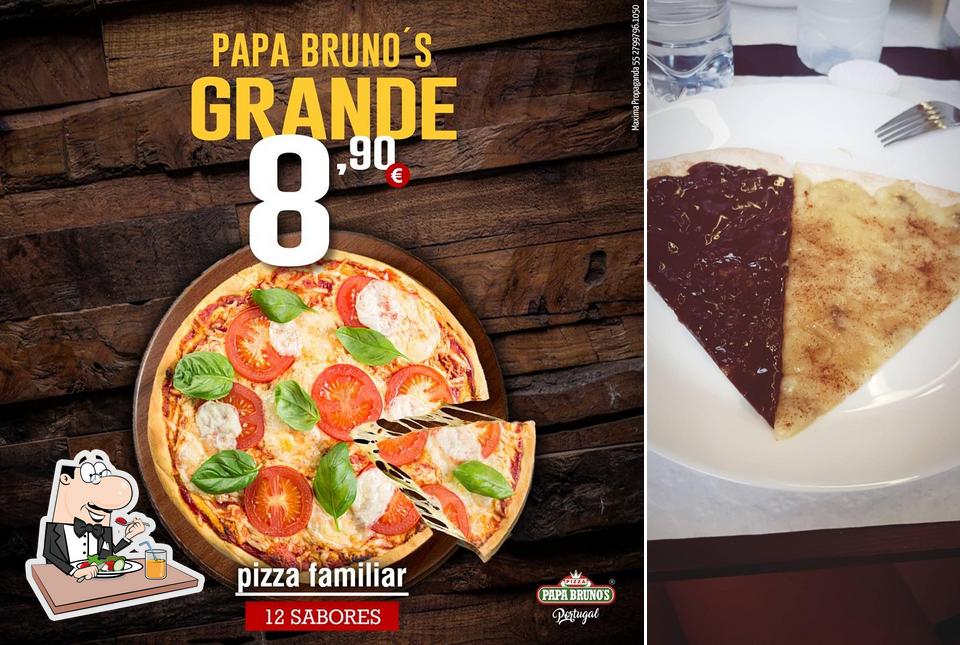 Estas son las imágenes donde puedes ver comida y interior en Pizzaria Papa Brunos Cascais