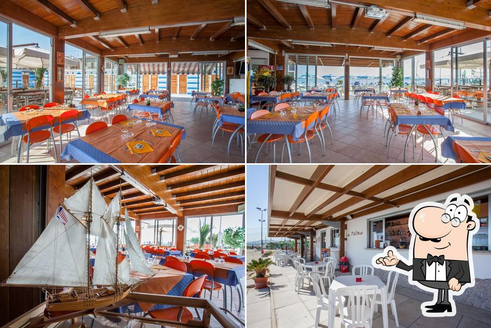 Gli interni di LE PALME Stabilimento Balneare Ristorante e Pizzeria