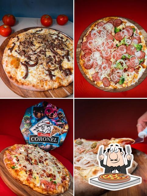 Consiga pizza no Coronel Pizzaria