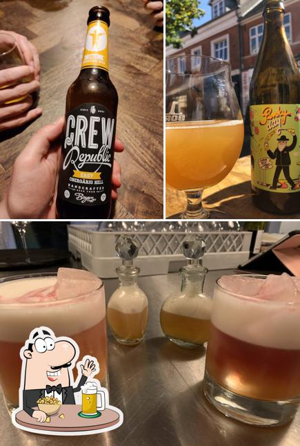 Vous pouvez prendre un verre de bière blonde ou brune