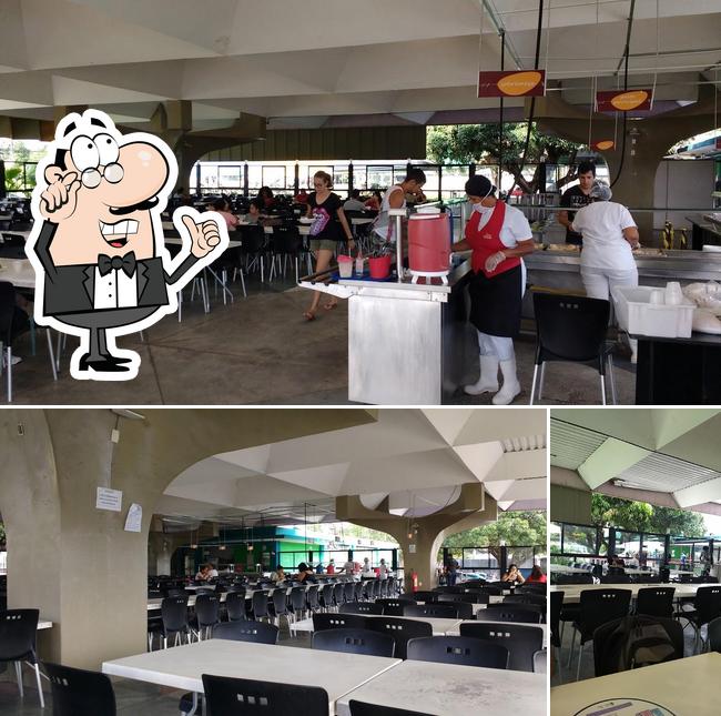 O interior do Restaurante Universitário - RU