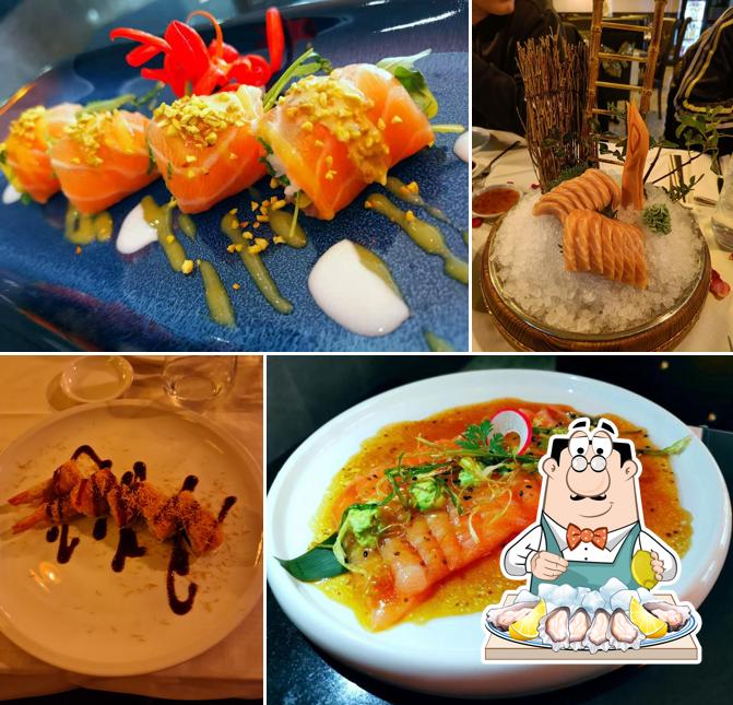 Los clientes de Kyoo sushi restaurant (Menù alla carta) pueden degustar las distintas recetas con marisco