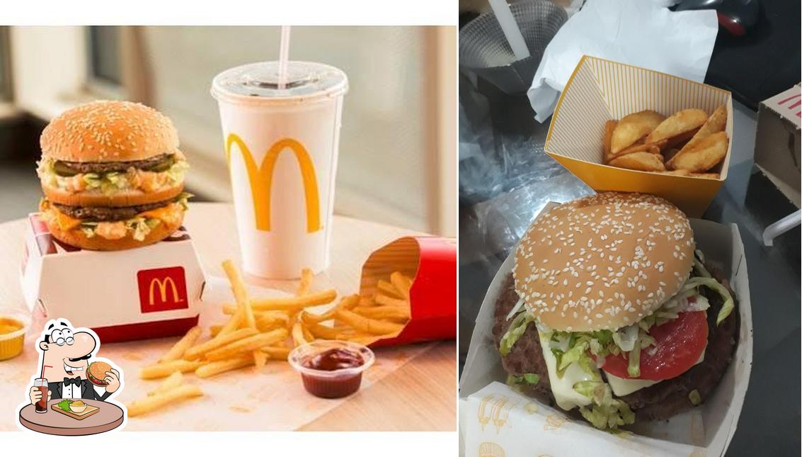 Try out a burger at McDonald's