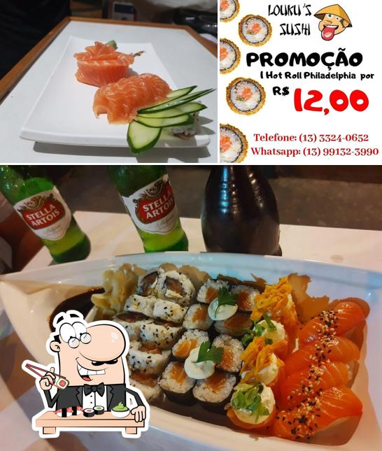 Experimente diferentes opções de sushi