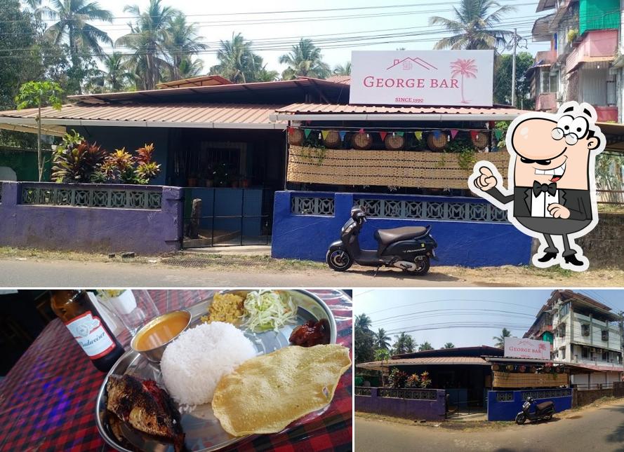 The restaurant's exterior and food