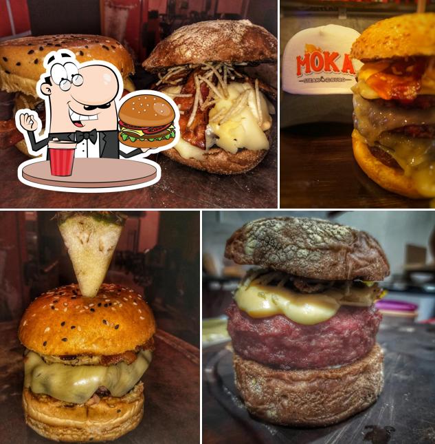 Peça um hambúrguer no Moka Steak Burg