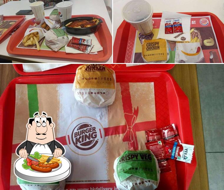 The picture of food and dining table at Burger King