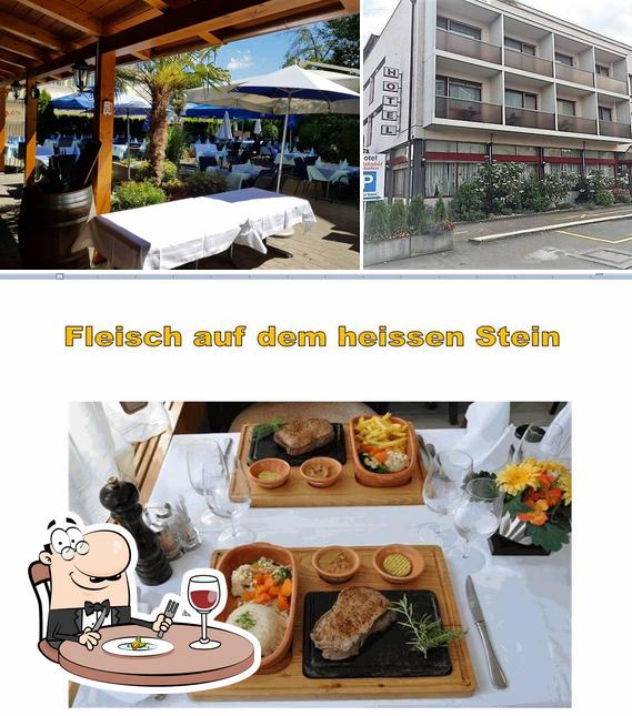 Check out the picture depicting food and exterior at Restaurant Bahnhof