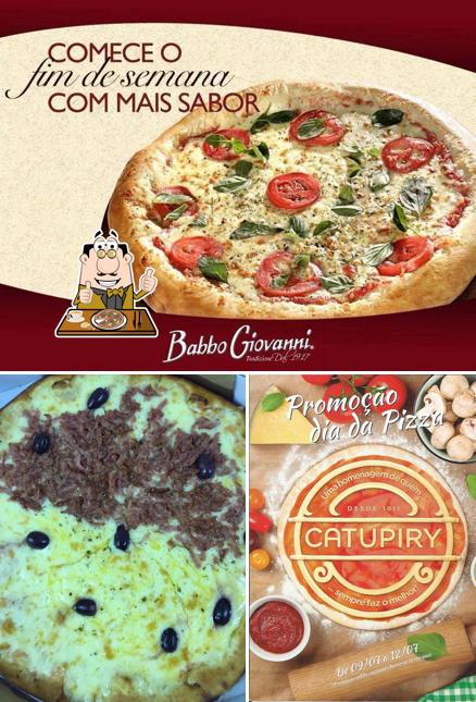 Peça diferentes variedades de pizza