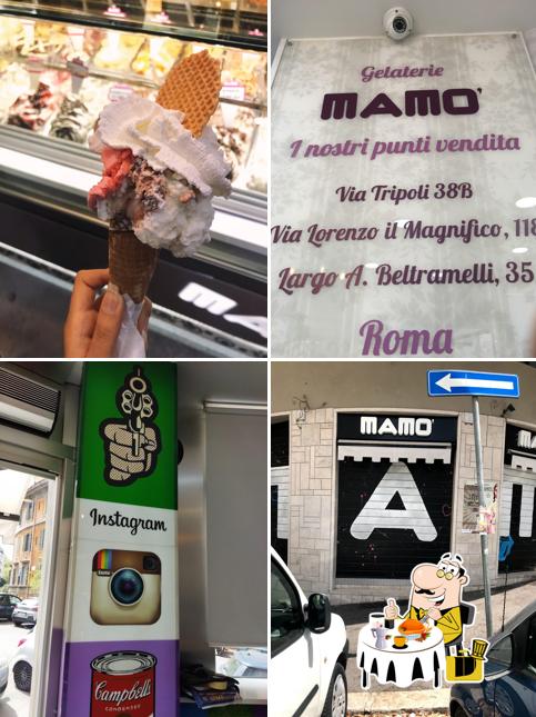 La foto di cibo e esterno da Gelateria Mamò