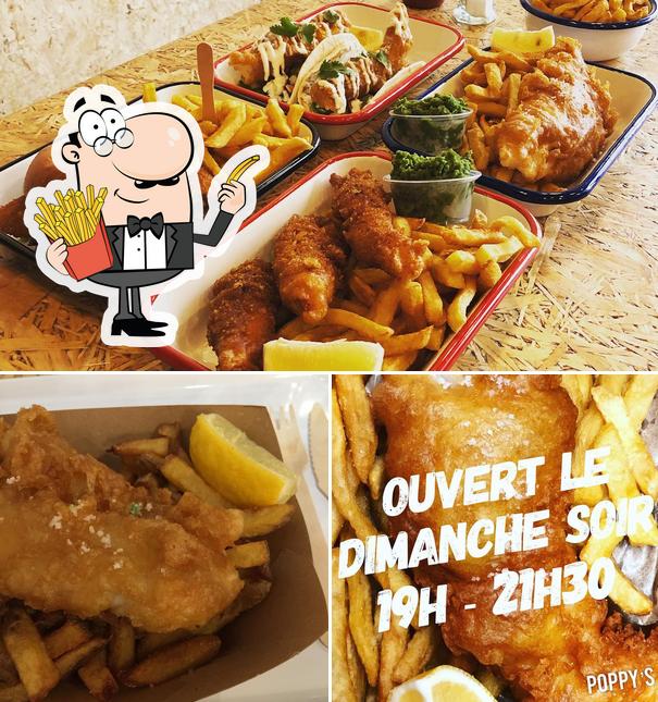 A Poppy's Fish&Chips & Burger vous pouvez profiter des frites, des pommes frites