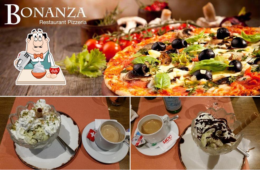 BONANZA Münchenstein Restaurant Pizzeria Take-Away sert une variété de desserts