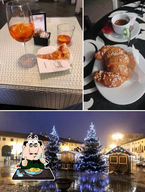La cibo e esterno del ristorante