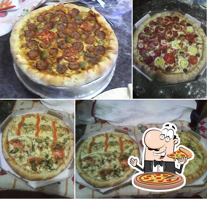 Escolha pizza no Cantina Da Pizza