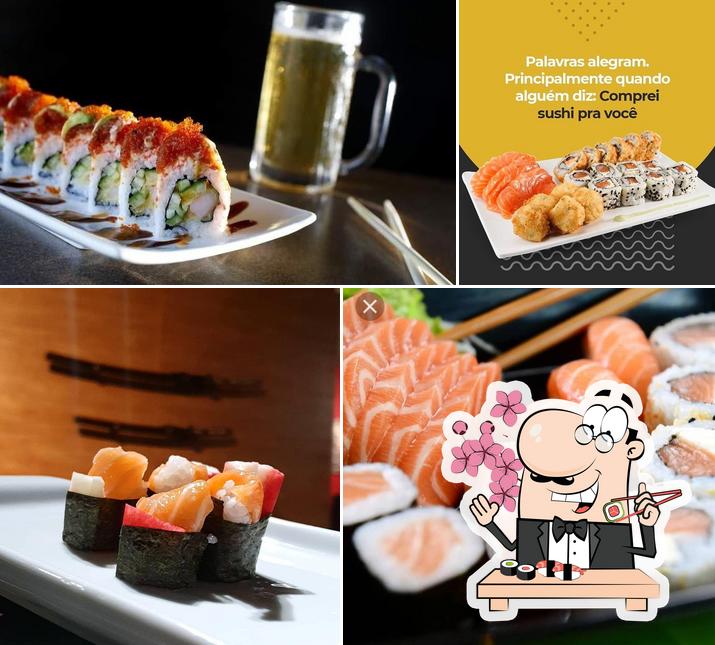 Experimente diferentes opções de sushi