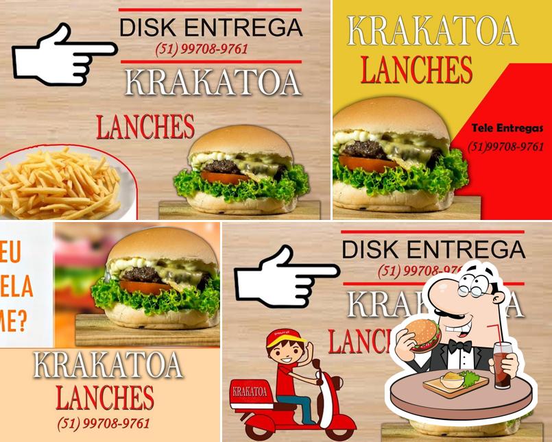 Consiga um hambúrguer no Krakatoa Lanches