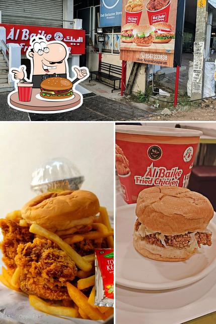 Order a burger at Al Baike Fried Chicken