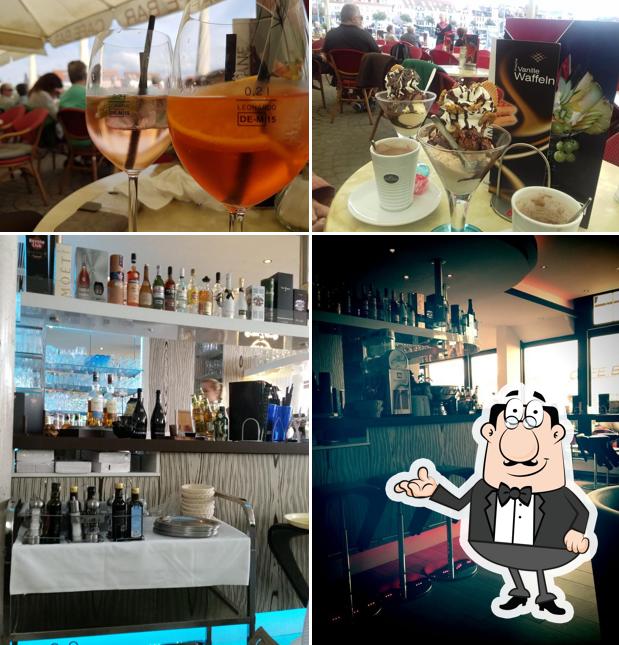 Voici la photo indiquant la intérieur et comptoir de bar sur Ristorante Venezia / Eiscafé Tutti Frutti - Wir sind ab dem 1. März wieder für Sie da