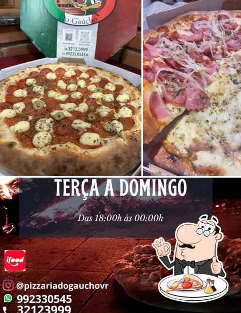 Escolha diferentes tipos de pizza