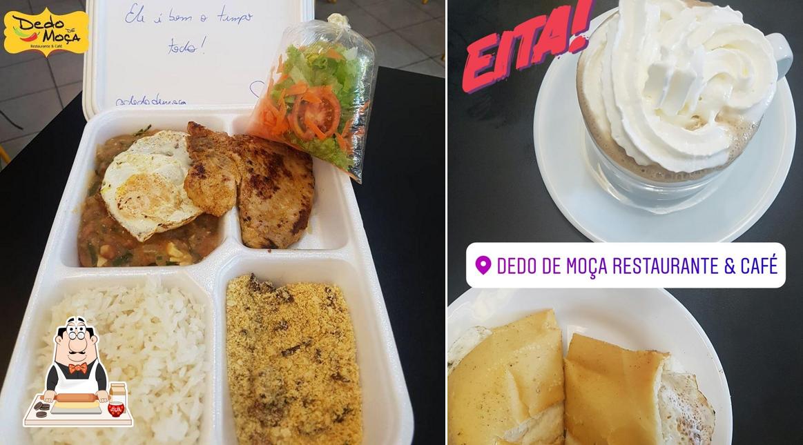 Dedo De Moça Restaurante & Café provê uma seleção de pratos doces