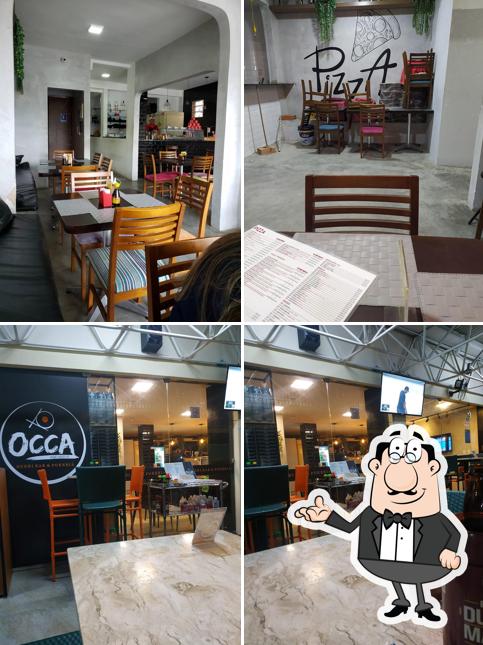 O interior do OCCA SUSHI BAR E PIZZARIA