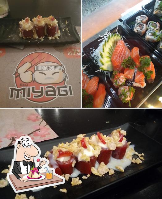 Seu Miyagi Sushi Lounge serve uma seleção de pratos doces