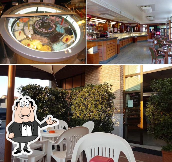 Gelateria Rosa si caratterizza per la interni e cibo