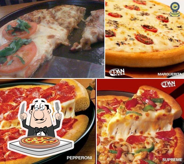 Consiga diferentes tipos de pizza