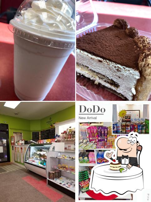 Dodrio Bubble Tea, Anime Café & Game Lounge sert une variété de plats sucrés