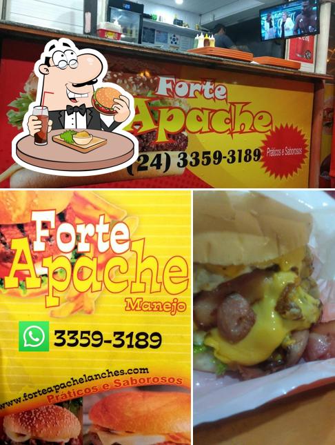 Os hambúrgueres do Forte Apache Lanches irão satisfazer diferentes gostos