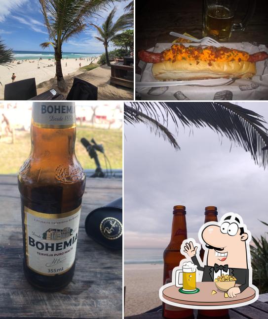 Seu Vidal na Praia fornece uma gama de cervejas