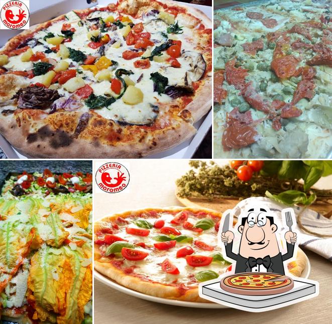 Prenez différents types de pizzas