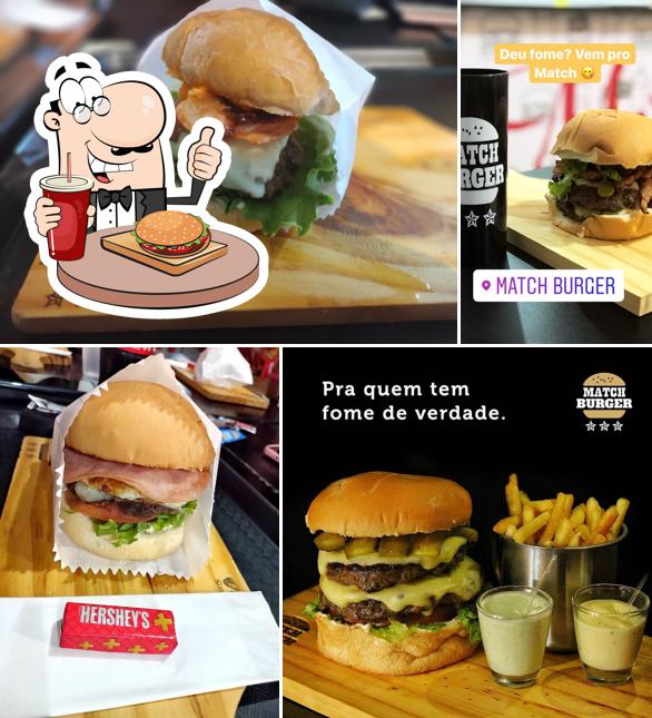 Experimente um hambúrguer no Match Burger